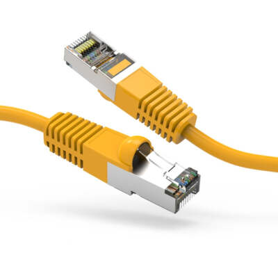 50Ft CAT5E Shielded (FTP) Ethernet Network Booted Cable Yellow
