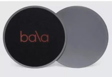 NEW BALA Grey & Black 7” Aerobic Exercise Workout Slider Discs W/ Mesh Bag