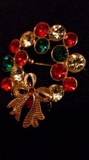 BEAUTIFUL Goldtone Rhodium Plated WREATH Mult...