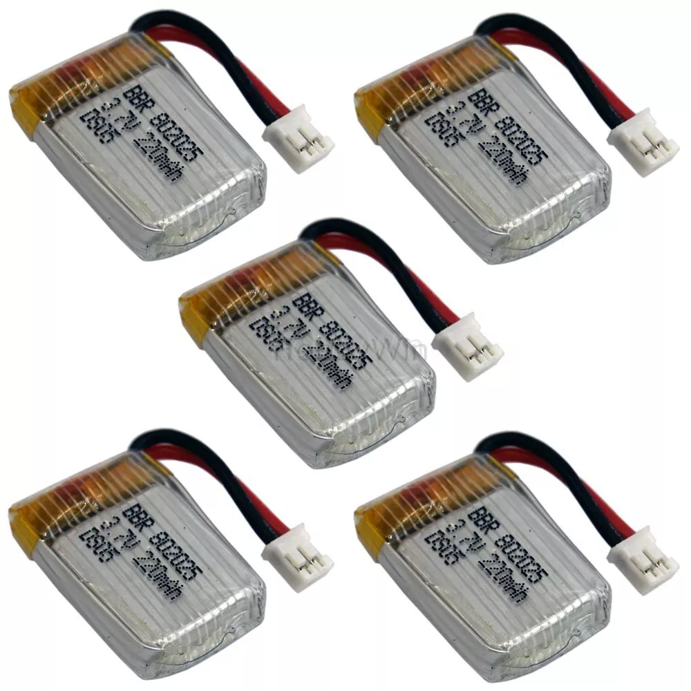 3.7V 1S 220mAh 20C LiPo Battery ph2.0 Plug for Mini RC Copter Quadcopter  Drone