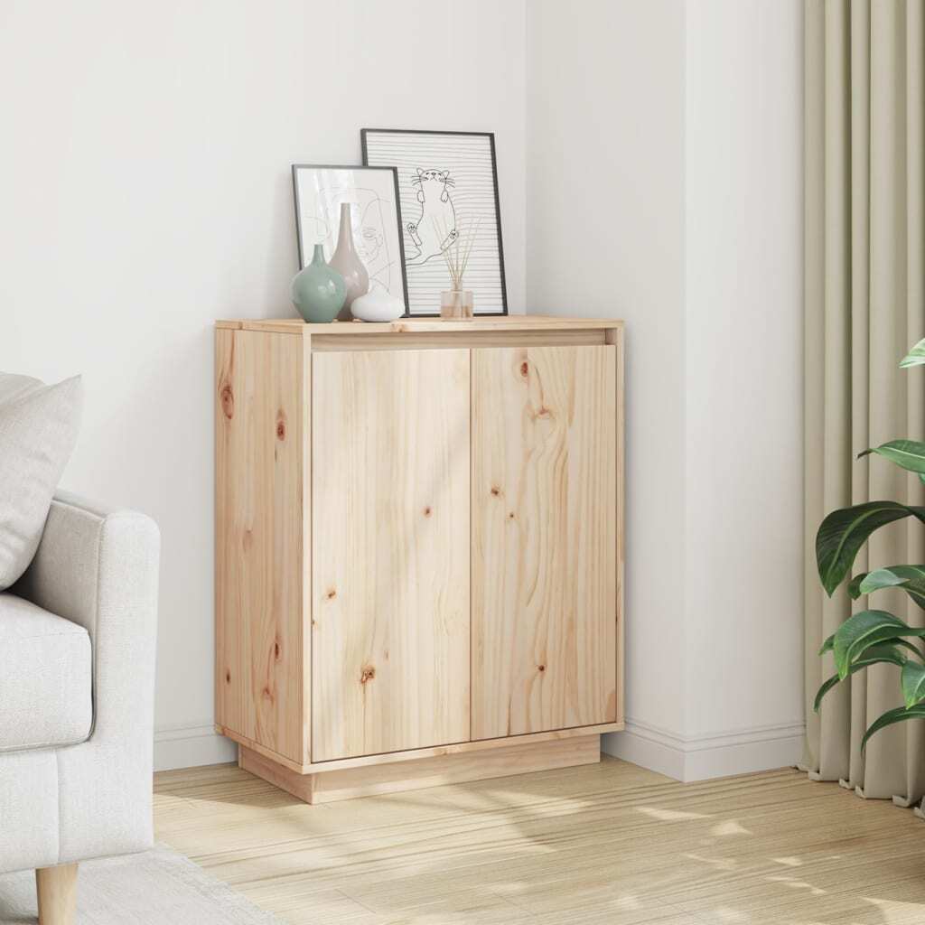 Credenza 60x34x75 cm in Legno Massello di Pino