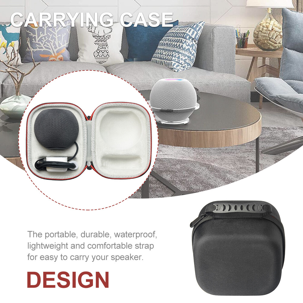 Storage Speaker Accessories Zipper Closure Carrying Case for Apple