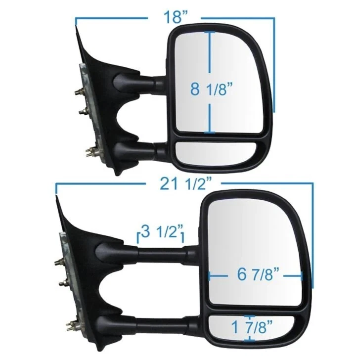 Passenger Tow Mirror For 1999-2007 Ford F250, F350, F450, F550 Fit System 61067F - Image 2 of 3