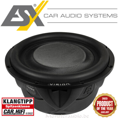 ESX Vision VXP-84 20cm high end Subwoofer 300/600 Watt RMS/MAX Subwoofer 8''