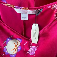 Victoria's Secret NWT Silk Y2K 90s Gleam Print Sleep Set Tank Top Shorts Size M