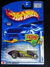 ◇2002 Hotwheels 'I Candy', #52933 Clear Glass Version, Coll #047, Green/Purple
