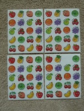 Stickers Sheets Lot Colorful Fruit Food Teachers Rewards Apples Grapes Love
