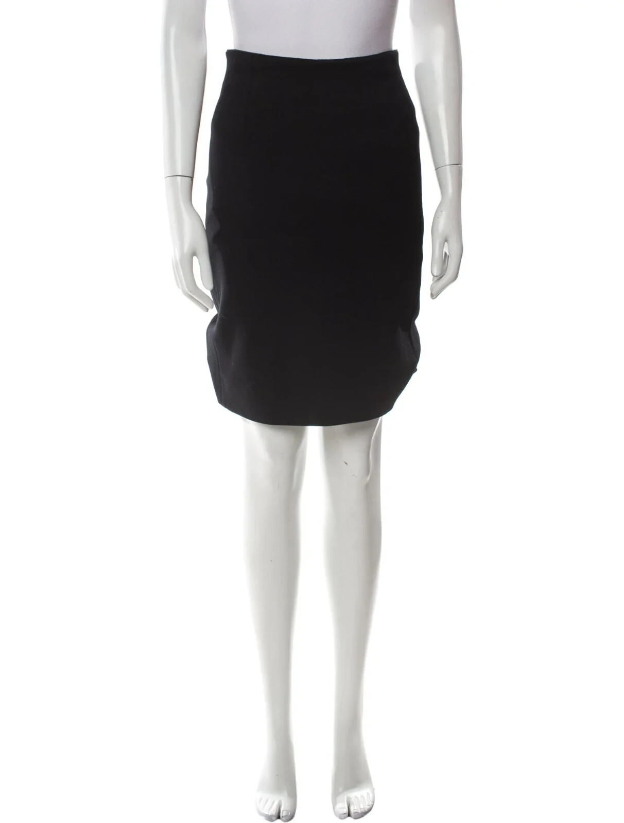 Moschino Couture, Vintage Moschino Couture Wool Blend Knee Length Skirt Women's US 6 Black Slit
