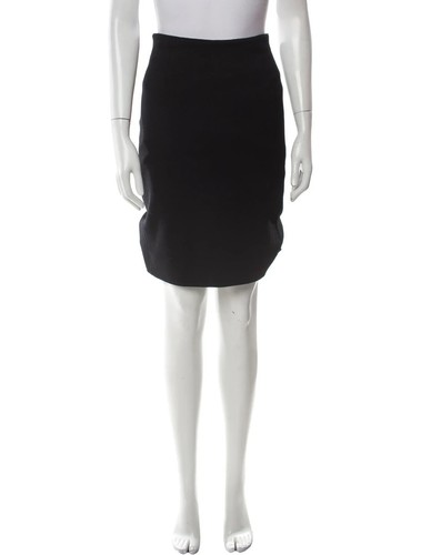 Moschino Couture, Vintage Moschino Couture Wool Blend Knee Length Skirt Women's US 6 Black Slit
