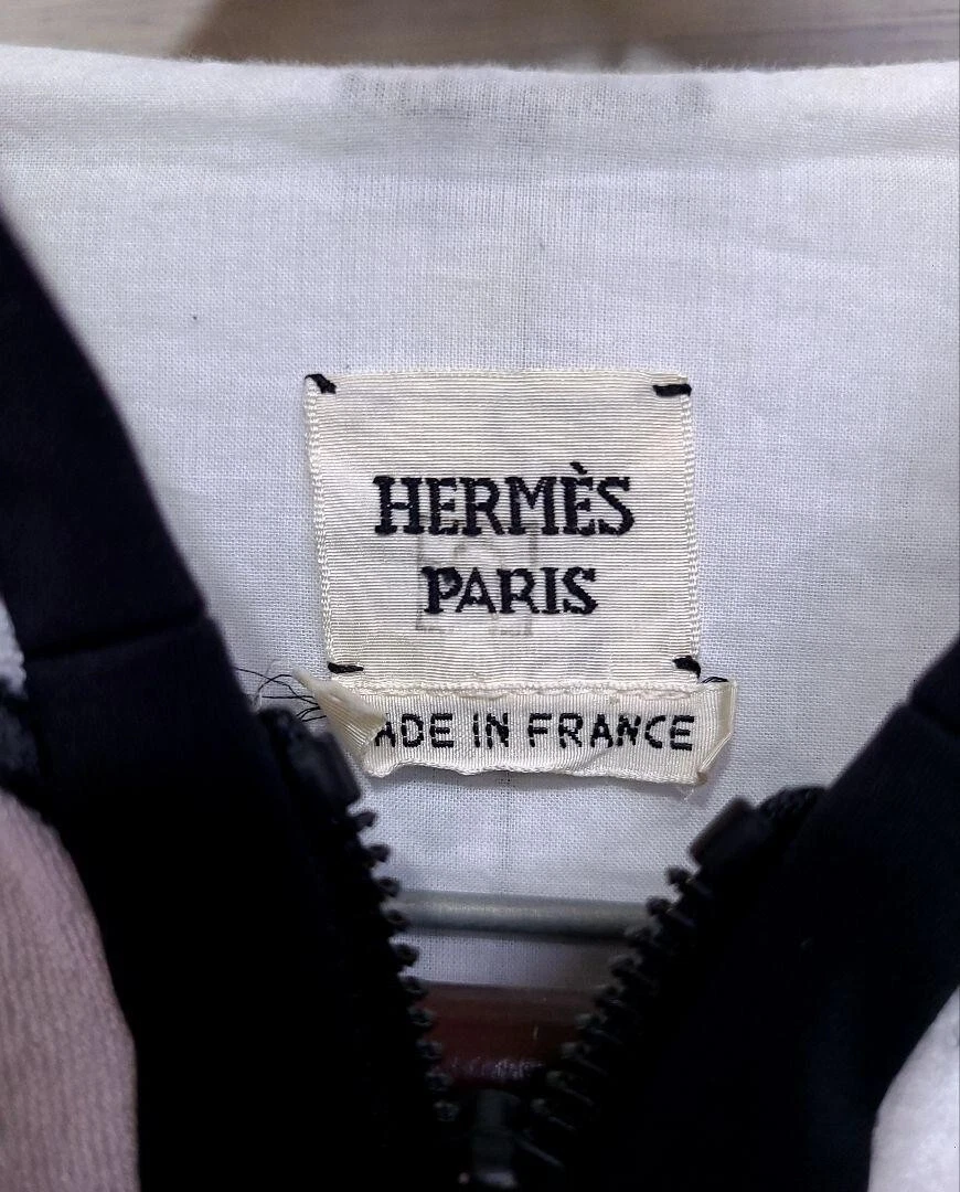 HERMÈS HERMES giacca con cappuccio smanicata animalier stampa leopardata uomo taglia 34 originale