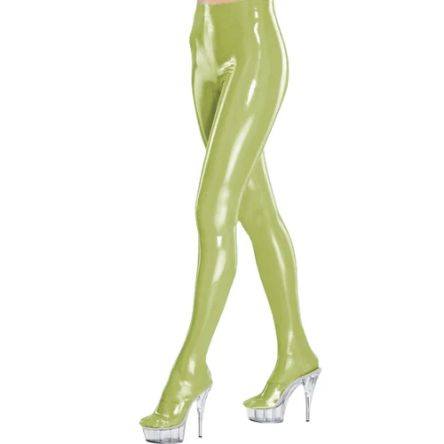 PVC Bright Legs Sexy PU High Waist Slim Fit Pants Women's Tights No shoes - Bild 26 von 45