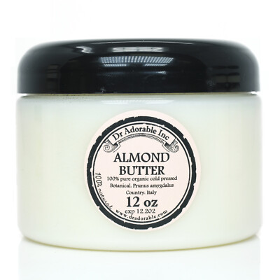 Pure Almond Butter Organic Cold Pressed 2 oz 4 oz 8oz up to 12 Lb Free Shipping