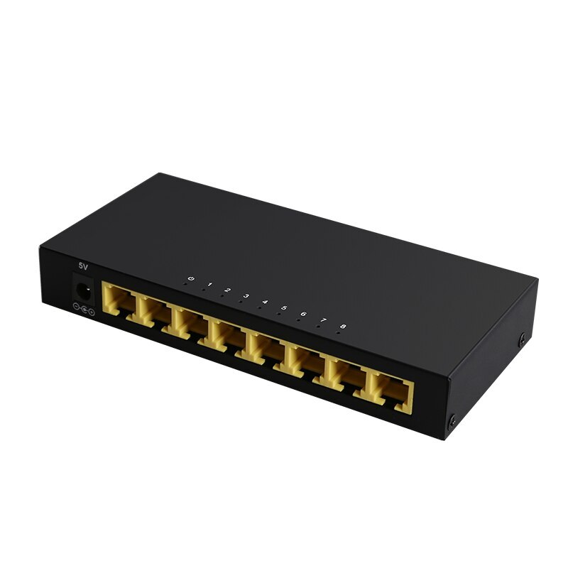8 Port Gigabit 1000Mbps Unmanaged Ethernet Network Switch Splitter Fanless Metal