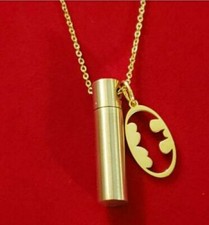 Gold Batman Urn Necklace, Urn Jewelry,  Urn , Necklace,  Urn Necklace, Batman