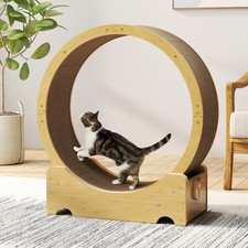 COZIWOW 34" Corrugated Cat Exercise Wheel Cat Treadmill for Indoor Cats Kittys
