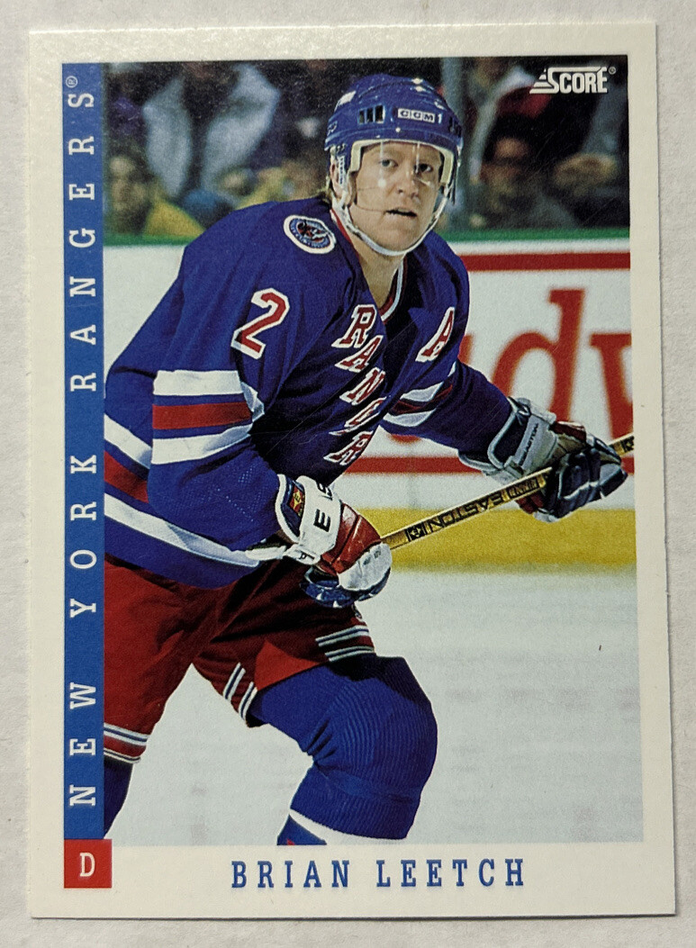 1993-94 Score Brian Leetch Hockey Card #235 New York Rangers NM