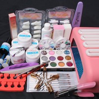 Nail Art Set Uv Builder Gel Brushes Glue 36w Dryer Lamp Acrylic Tips Full Tools Nail Art Set Uv Builder Gel Brushes Glue 36w Dryer Lamp Acrylic Tips Full Tools