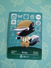103 Kicks amiibo card Animal Crossing