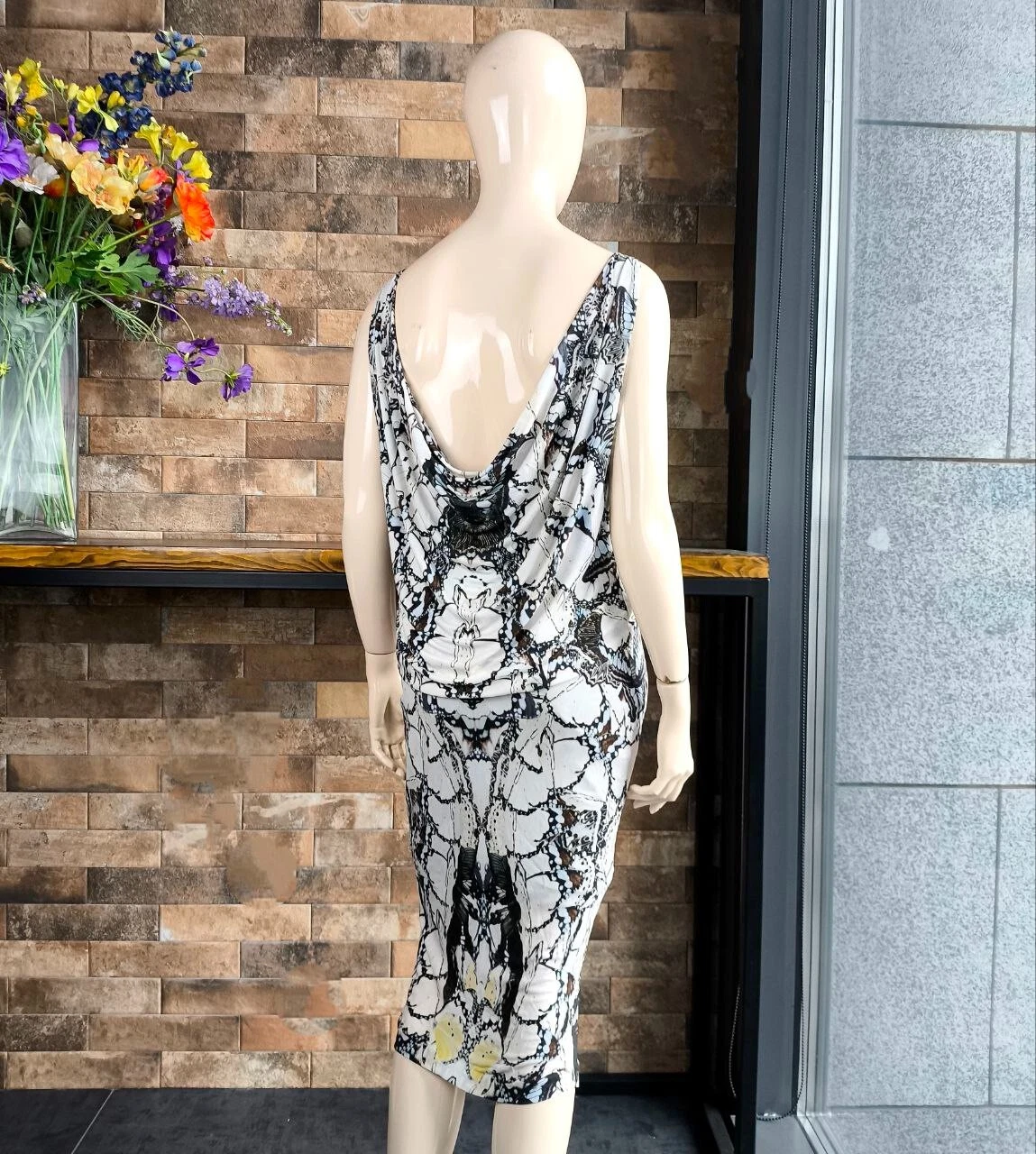 Alexander McQueen Autentico Abito Farfalla Primavera Estate 2011 Mai Indossato 44 IT