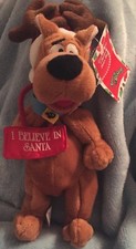 SCOOBY-DOO I Believe in Santa Christmas Beanbag Plush Toy 1999 Warner Bro