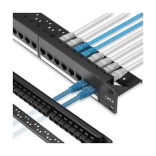 Patch Panel 24 Port Cat6 with Inline Keystone 10G Support, Pass-Thru Coupler ...