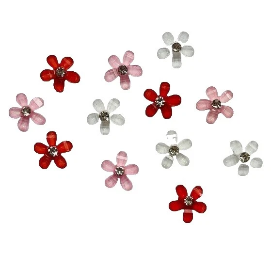 Flor del Rhinestone Cardmaking y botones Scrapbooking