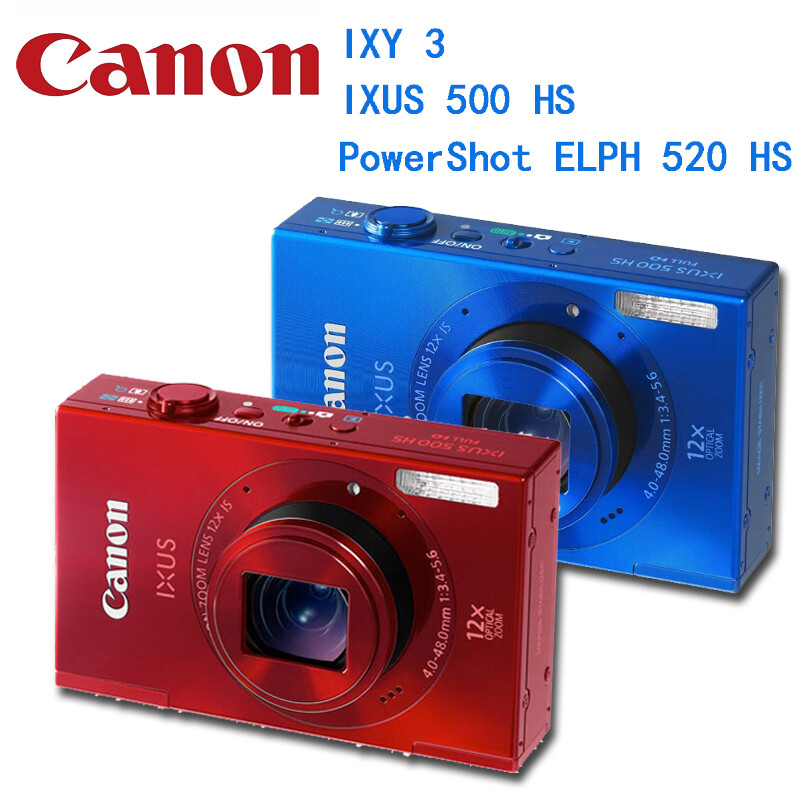 Canon IXY 3 PowerShot ELPH 520 HS IXUS 500 HS 10.1MP 12.0x Red