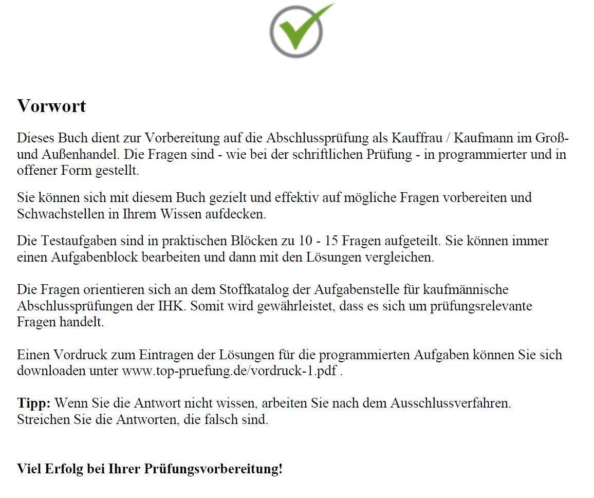Thumbnail - Top-prüfung Kauffrau/kaufmann Groß- Und Außenhandel - 400 Testaufgaben