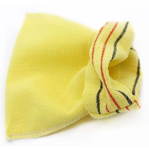 Serviette de bain jaune exfoliant doux et absorbant tissu serviette coréenne - Photo 1/10