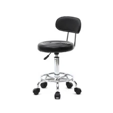 Adjustable Hydraulic Rolling 360° Swivel Stool Spa Salon Chair with Back Rest