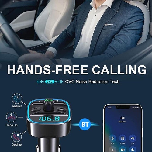 Wireless Car FM Transmitter with BT 50 MP3 Player Dual USB Charger*. - Afbeelding 3 van 6