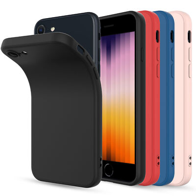 For Apple iPhone SE 3rd Gen 2022 Silicone Shockproof Soft Cover/Screen Protector