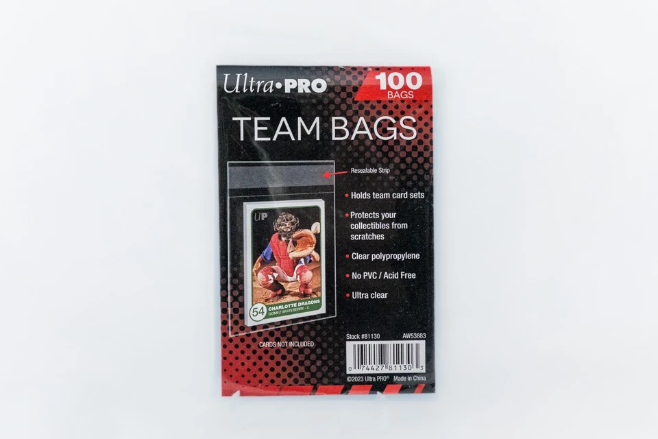Ultra Pro Team Bags 100 Stück -Resealable Sleeves für Toploader 86x98mm Neu&OVP