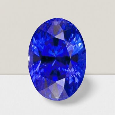 Blue Sapphire Oval Cut Gemstone 9.1 Cts - 16x12 mm Flawless Loose Gem