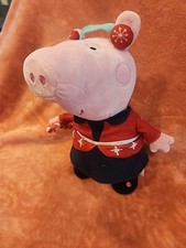 Peppa Pig Christmas Side Stepper Music Dancing Plush Gemmy Hasbro 12"