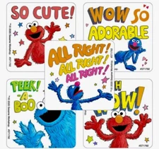 25 Sesame Street Monster Friends Stickers Party Favors Teacher Supply Elmo 
