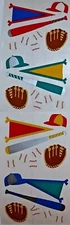 ⚾️  Mrs Grossman Stickers BASEBALL EQUIPMENT 1993
