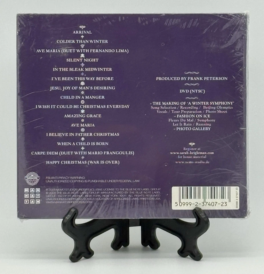 Sarah Brightman A Winter Symphony CD & DVD Digipak 2008 Brand New Factory Sealed - Image 2 of 4