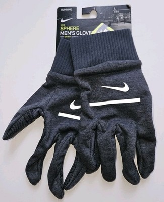 Nike Sphere Mens Running Gloves Dri-Fit Large Gray  NRGK1061