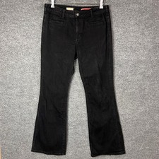 PILCRO Flare Jeans Black Wash Denim Zip Ankle Women Size 30