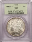 1885-CC Morgan Silver Dollar $1, PCGS MS65 OGH, Gem Uncirculated BU
