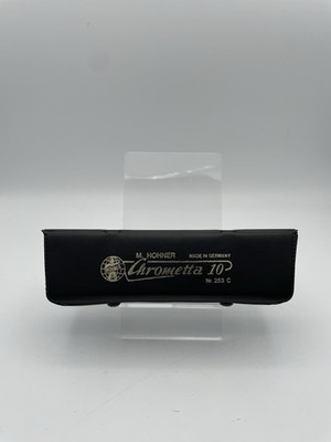 Hohner Chrometta 10 Harmonica Key of C No. 253 w/ Case Pre-Owned
