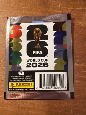 FIFA 2026 Panini Single Sticker Pack, 1 Each - 7 Stickers in a pack, World Cup!