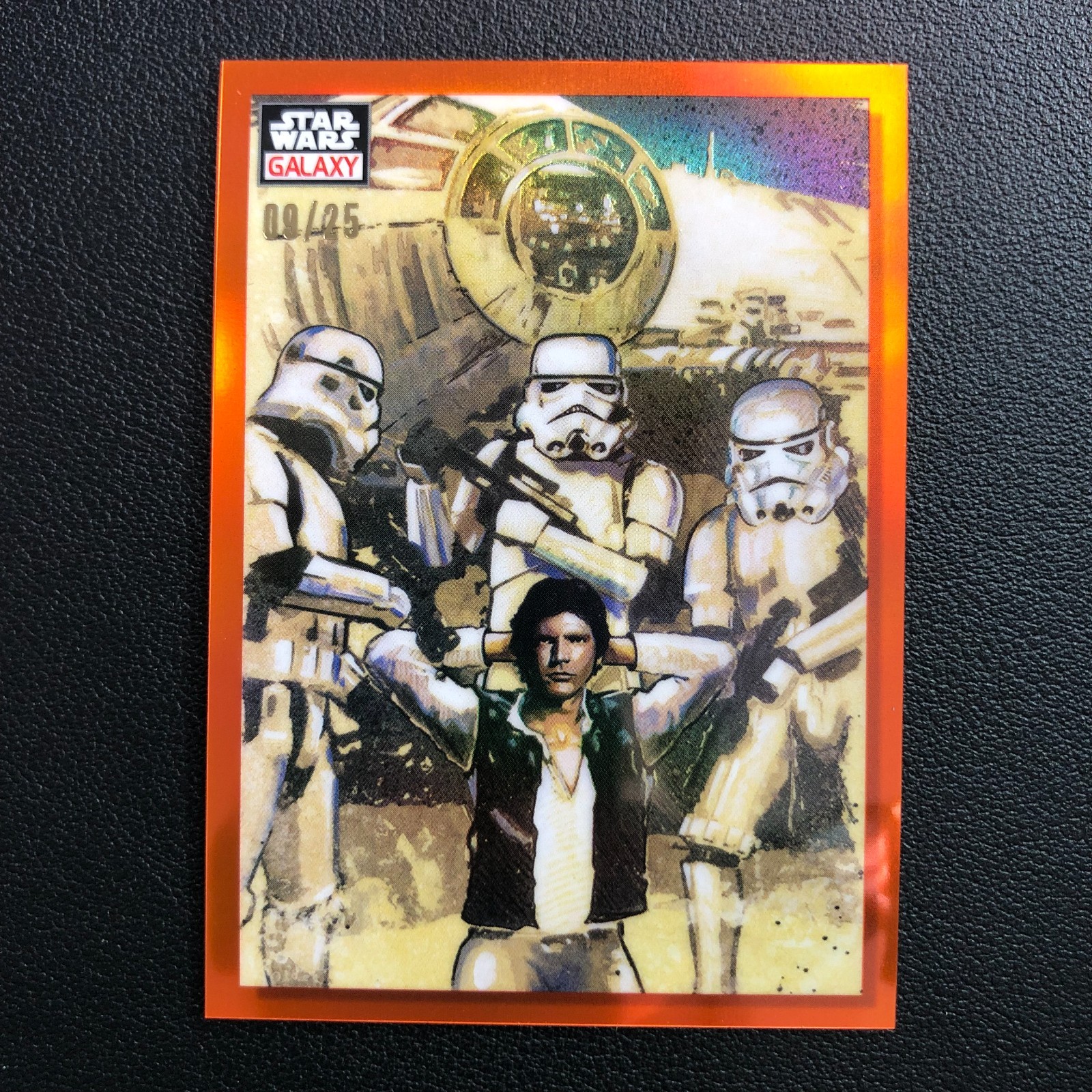 2023 Topps Chrome Star Wars Galaxy the Captain Captured! Orange Refractor /25