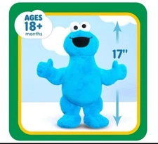 Sesame Street Cookie Monster 17" Large Plush Just Play Kids Toy New