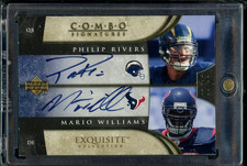 2006 Upper Deck Exquisite Philip Rivers Mario Williams Dual Auto Autograph #9/20