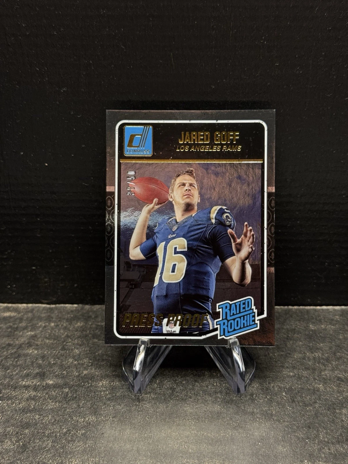 Jared Goff Panini Donruss #372 Press Proof Gold