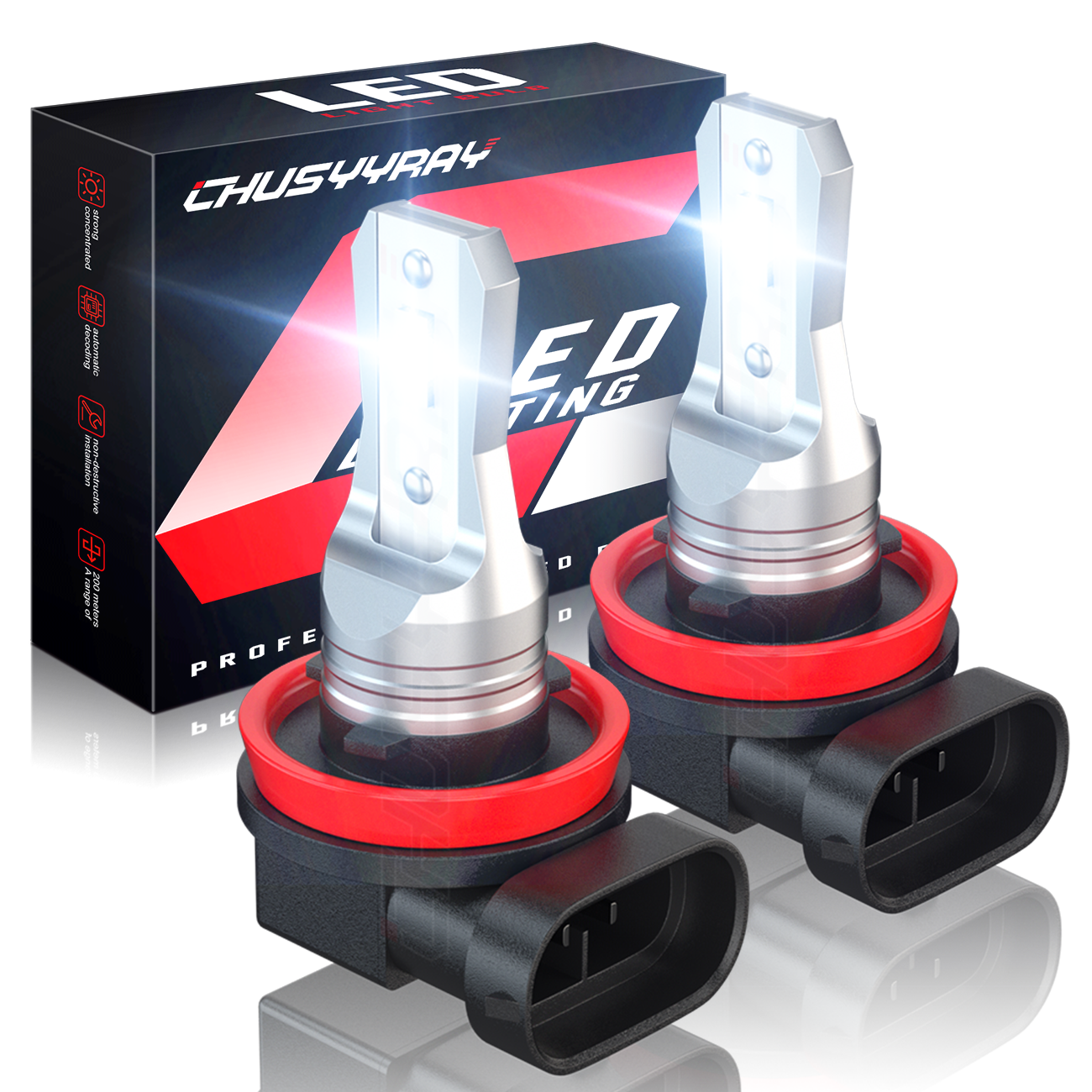 2x H11 H8 H9 Foglight Bulbs Low Beam For Kia Optima 2009-2010 6000k White