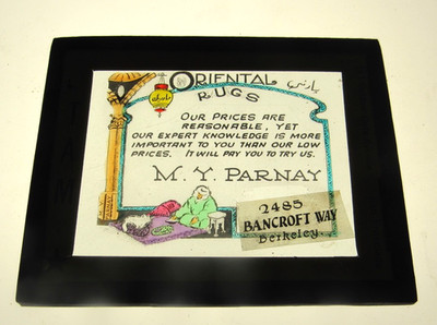 Armenian Oriental Rug Store Theatre Magic Lantern Slide Berkeley CA 1920s 11