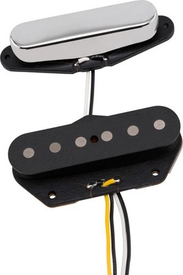Fender Vintera '50s Vintage Telecaster Single Coil Pickup Set, Black/Silver